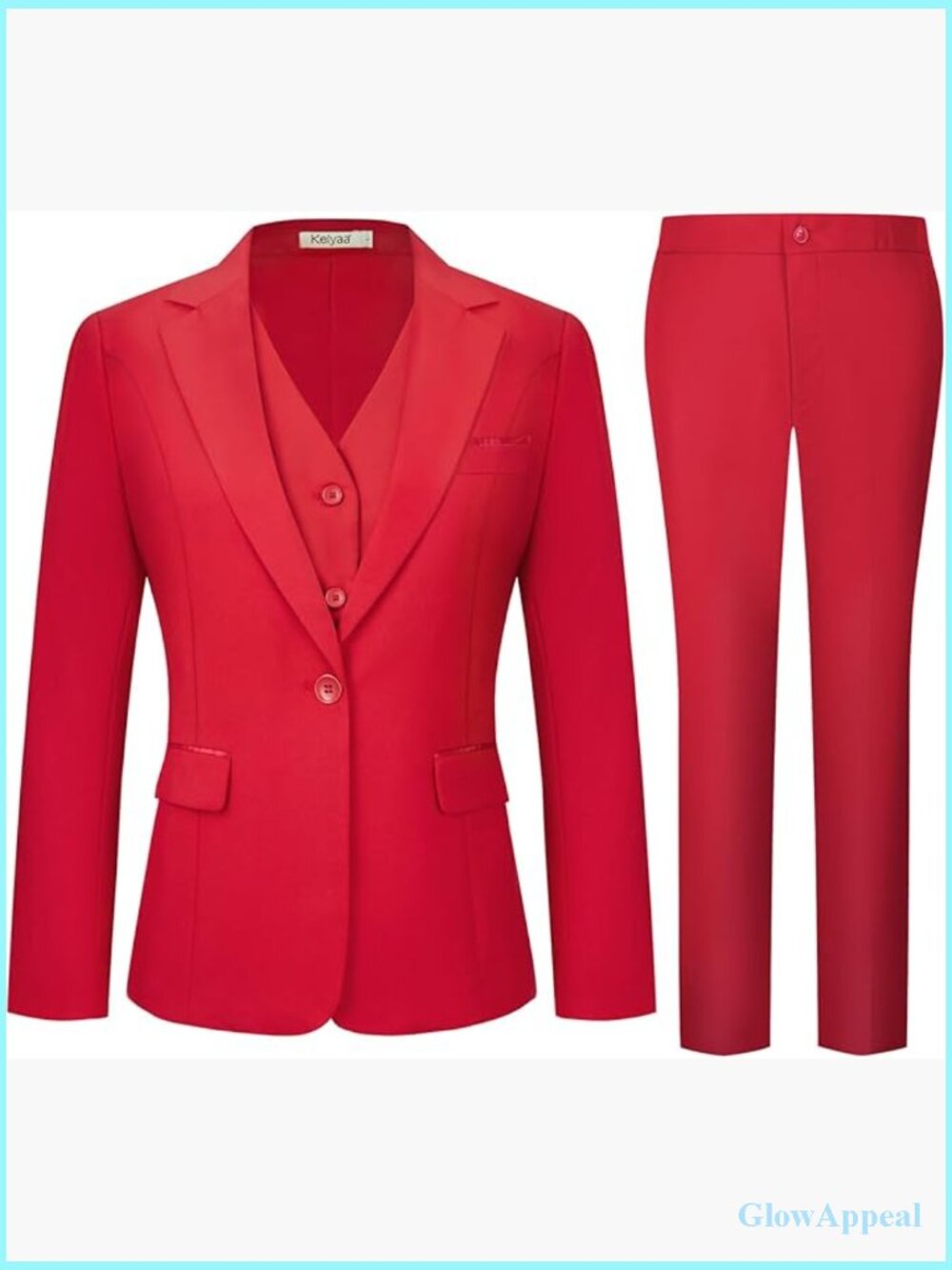 Women's 3 Piece Suit Blazer Vest Pants Set Business Casual Office Slim Fit
